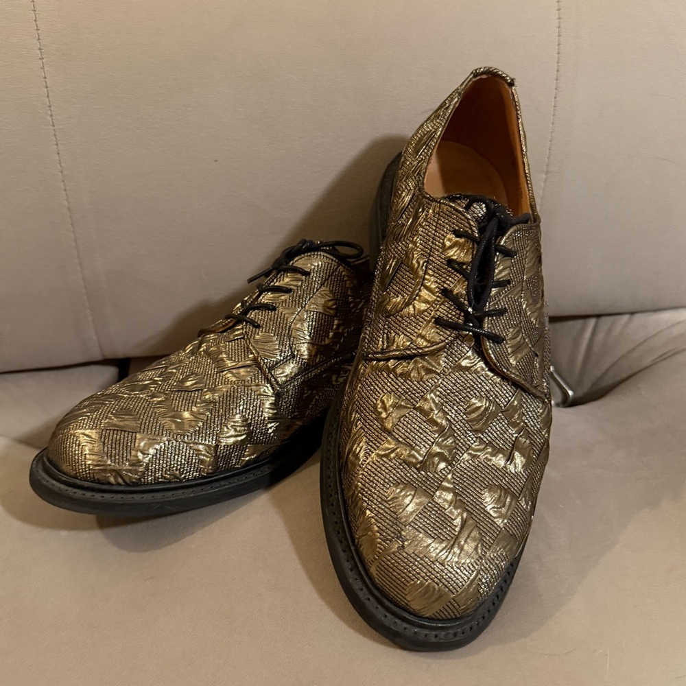 Mr Turk Gold Textured Sanders & Sanders Oxford Shoe